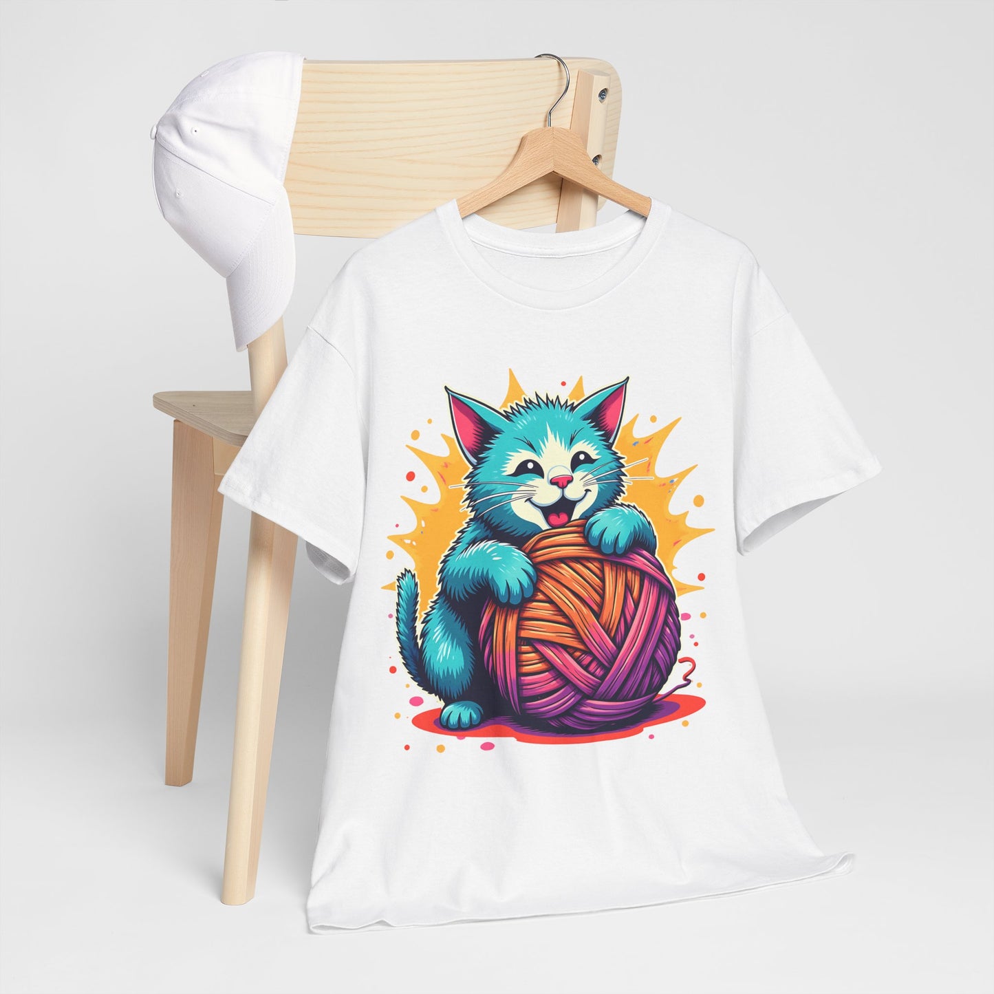 Cat And Yarn Tee