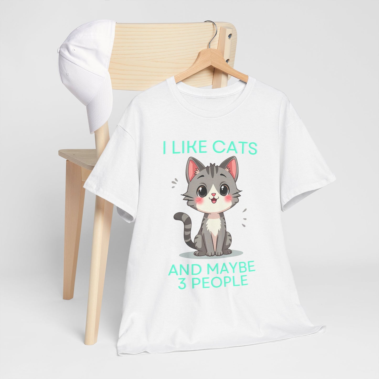 I like cats and maybe 3 people Tee