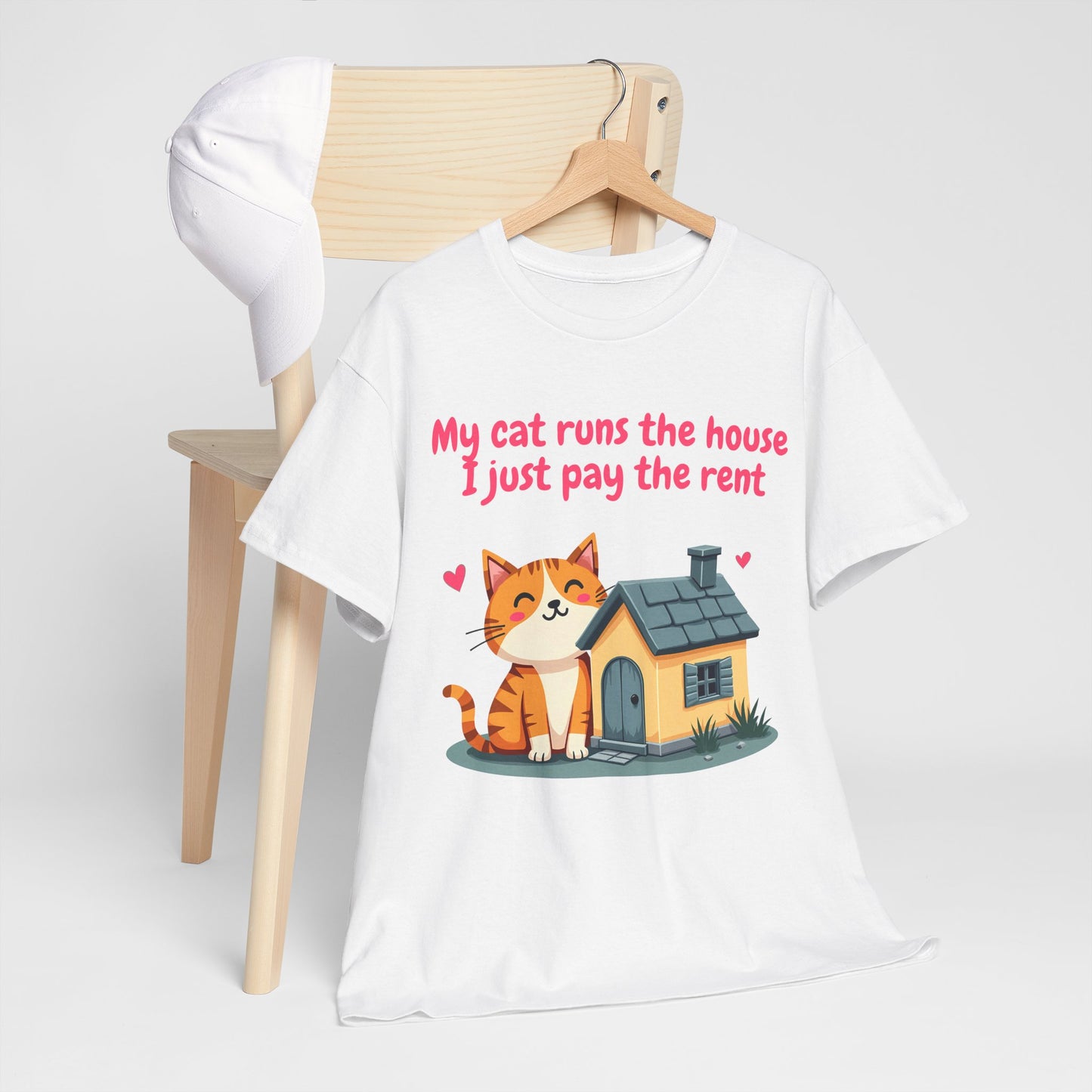 My cat runs the house, I just pay the rent Tee